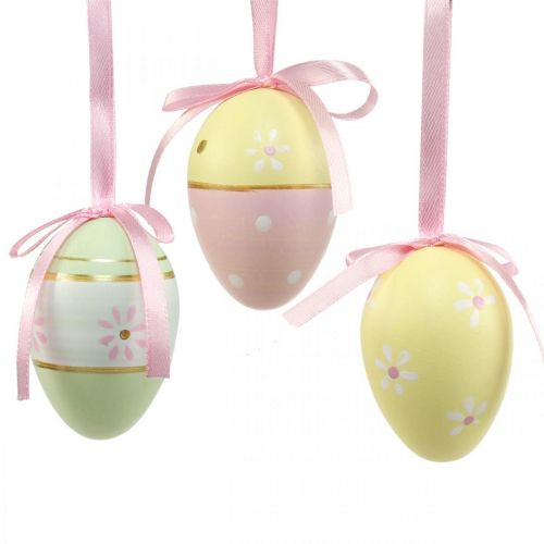 Floristik21 Ostereier zum Aufhängen Deko Eier Bunt Ø4cm H6cm 6 St