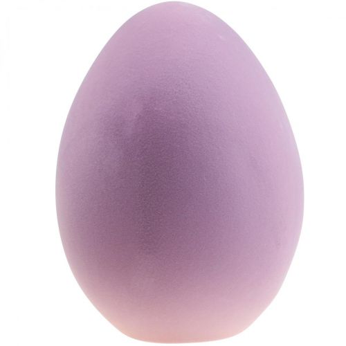 Floristik21 Osterei Kunststoff groß Deko Ei Lila Beflockt 40cm