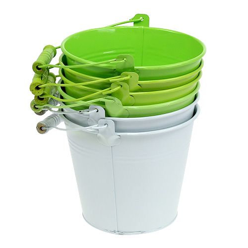 Eimer Grün Mix Ø14cm H12cm 6St