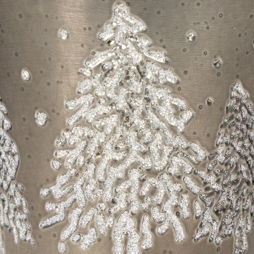 Deko Metalleimer Zink 13 cm mit Tannenmotiv und Holzgriff für Innenbereich | Floristik21.de