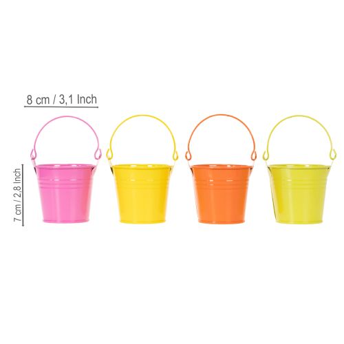 Eimer bunt Ø8cm H7,5cm 12 St