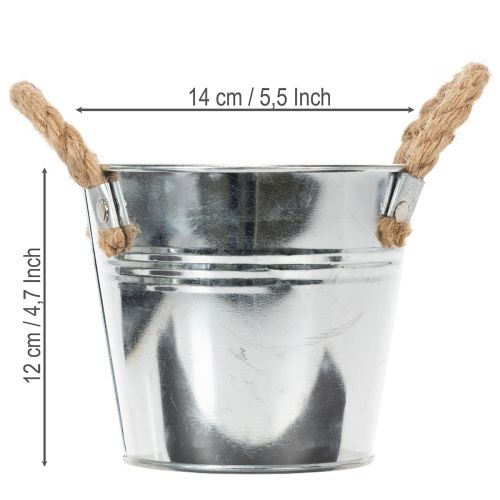 Eimer mit Seilgriffen Ø14cm