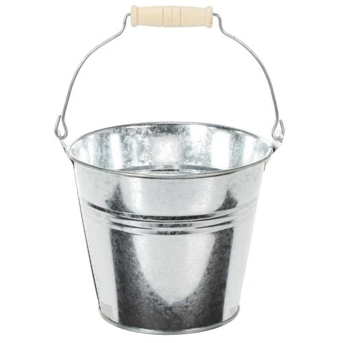 Eimer Ø14cm H12cm 6St. Zink glänzend