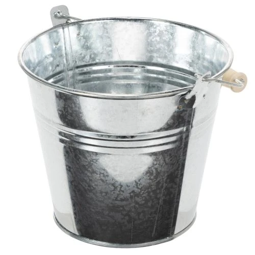 Eimer Ø14cm H12cm 6St. Zink glänzend | Floristik21.de