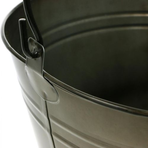 Eimer aus Metall, Pflanztopf, Metallgefäß Ø25cm H21cm