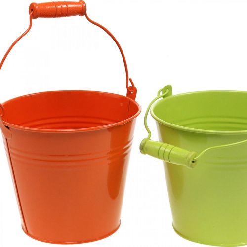 Artikel Eimer Pflanzkübel Metall Dekoeimer Bunte Farben Ø14cm H12cm 6 St
