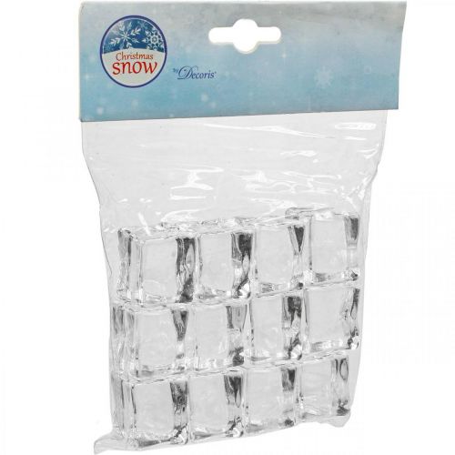 Floristik21 Künstliche Eiswürfel Deko Eis Transparent 2,5×3×2,5cm 12 St