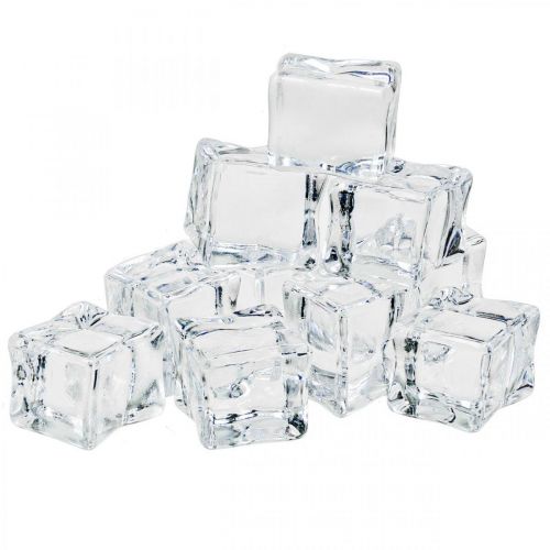 Floristik21 Künstliche Eiswürfel Deko Eis Transparent 2,5×3×2,5cm 12 St