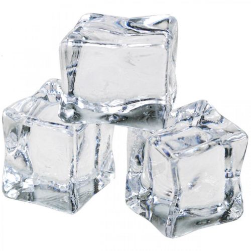 Künstliche Eiswürfel Deko Eis Transparent 2,5×3×2,5cm 12St