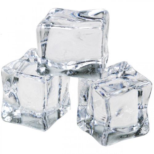 Floristik21 Künstliche Eiswürfel Deko Eis Transparent 2,5×3×2,5cm 12 St