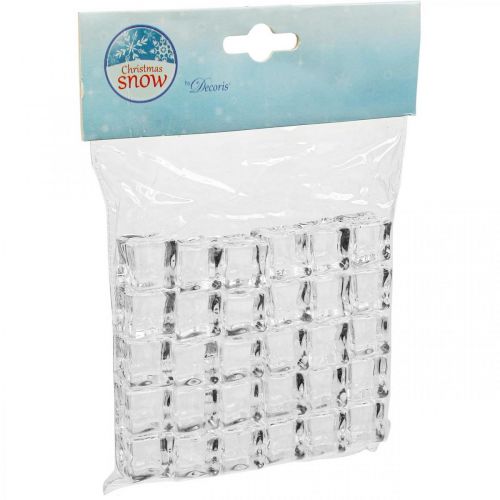 Floristik21 Künstliche Eiswürfel Deko Eis Transparent 2cm 30 St
