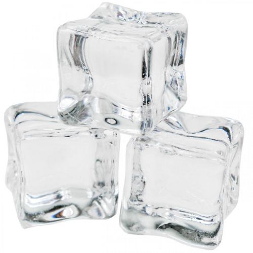 Floristik21 Künstliche Eiswürfel Deko Eis Transparent 2cm 30 St