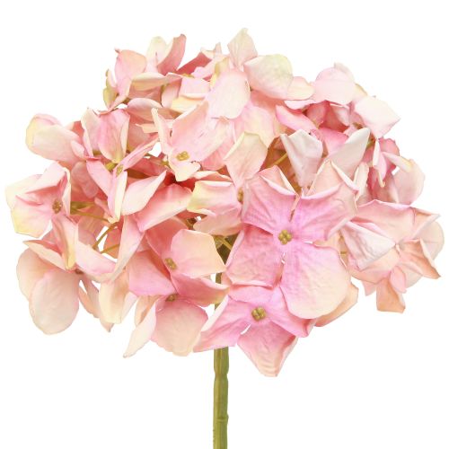 Floristik21 Künstliche Hortensie Pastellrosa 58cm – Dekorative Kunstblume für stilvolle Arrangements 2St