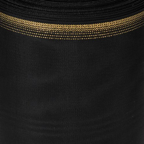Elegantes Kranzband Moiré 175mm Schwarz mit Perlkante und Taftbindung, Dekoband Trauerfloristik, Schleifenband 25m | Floristik21.de