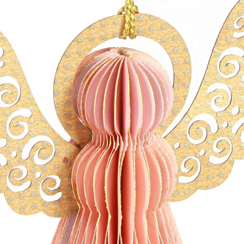 Artikel Weihnachtliche Engel Anhänger Deko Apricot Gold 12cm 4er-Set