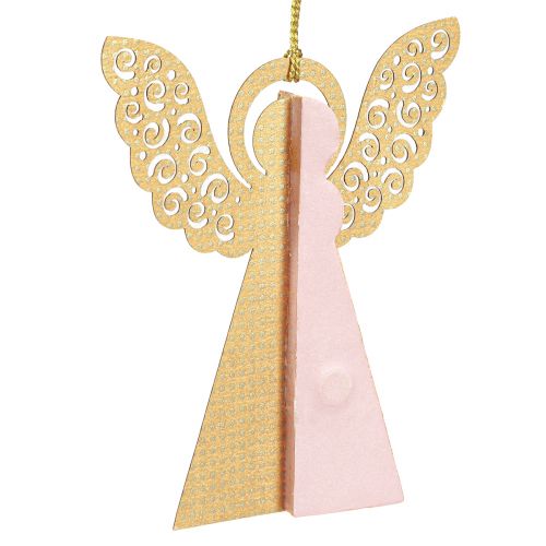 Artikel Weihnachtliche Engel Anhänger Deko Apricot Gold 12cm 4er-Set