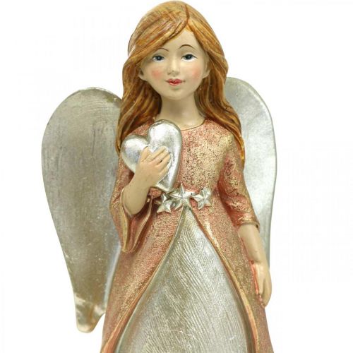 Artikel Engel Figur Schutzengel Weihnachtsengel mit Herz H19cm 2St