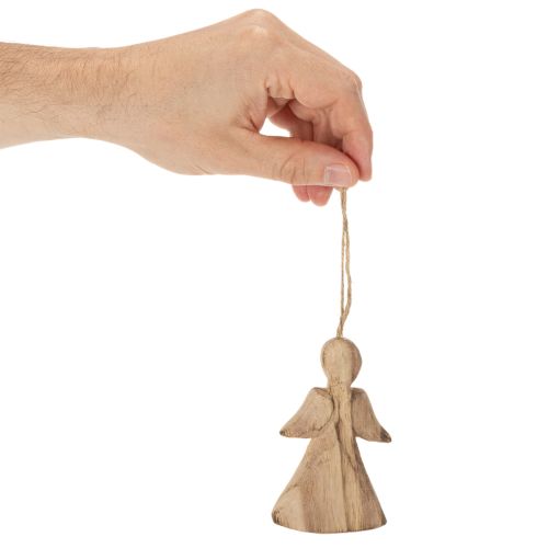 Engel aus Holz zum Aufhängen 10cm, 12 Stück | Floristik21.de