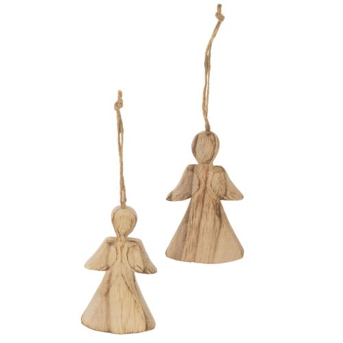 Engel aus Holz zum Aufhängen 10cm, 12 Stück | Floristik21.de