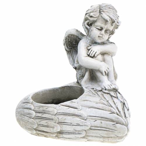 Grabschmuck Teelichthalter Engel 10cm 2St