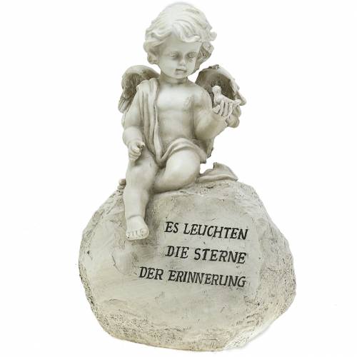 Floristik21 Deko Engel am Stein mit Spruch 17cm x 11cm x 25,5cm