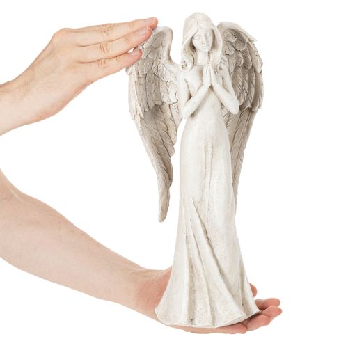 Engelfigur betend stehend 36 cm weiß für Innenbereiche | Floristik21.de