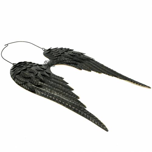Floristik21 Wanddeko Engelsflügel Schwarz 34cm x 47,5cm