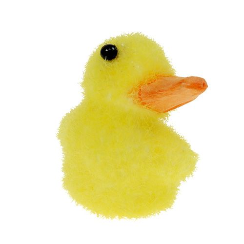 Floristik21 Ente Mini 4cm beflockt Gelb 12St