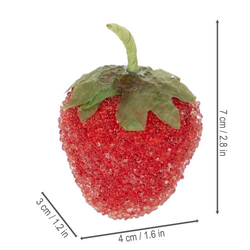 Artikel Kunststoff Deko-Erdbeeren, künstliche Früchte, 4 cm, für Innenbereiche