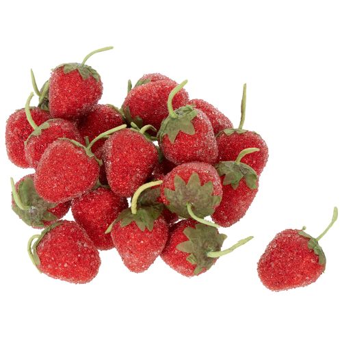 Artikel Kunststoff Deko-Erdbeeren, künstliche Früchte, 4 cm, für Innenbereiche
