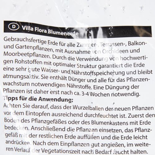 Artikel Erde Villa Flora Blumenerde 18L