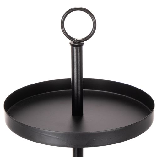 Etagere dreistöckig Metall Rund Schwarz 61cm | Floristik21.de