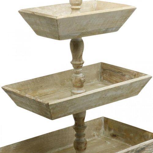 Floristik21 Etagere Groß Holz Geweißt Tischdeko Schaufensterdeko 62x50x31cm