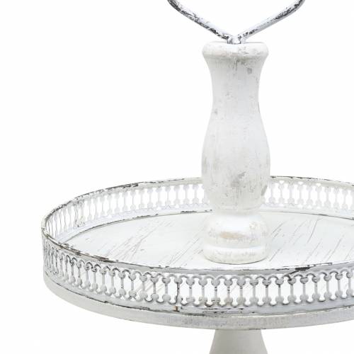 Floristik21 Etagere Weiß Antik H48cm