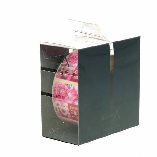 Floristik21 Etiketten "Herzlichen Glückwunsch" Rosa 3,5cm x 3,5cm 500St