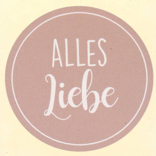 Floristik21 Etiketten "Alles Liebe" Lila Ø3,5cm 500 St