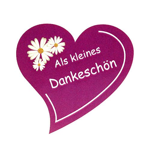 Floristik21 Etiketten Herzform „Als kleines Dankeschön“ 250St