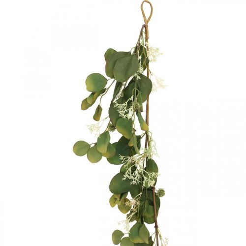 Floristik21 Künstliche Eukalyptus-Girlande mit Disteln Herbstdeko 150cm