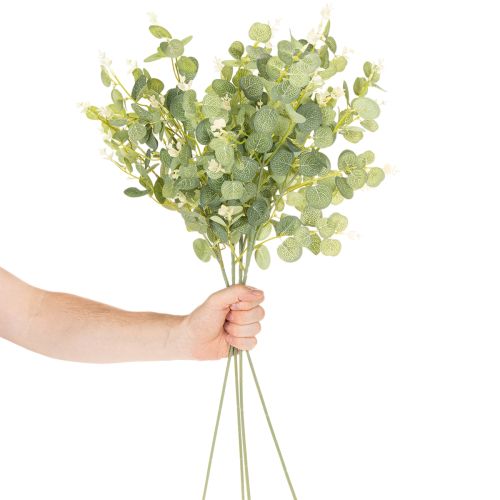 Künstliche Eukalyptuszweige mit runden Blättern 75 cm 4er-Set | Floristik21.de