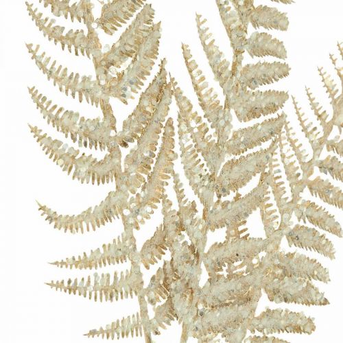 Deko Farn Kunstpflanze Gold, Glitter Weihnachtsdeko 74cm