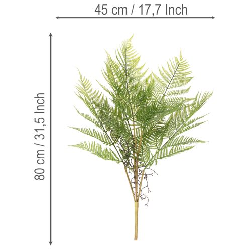 Kunststoff Farnzweig 80cm Grün für Innenbereiche | Floristik21.de