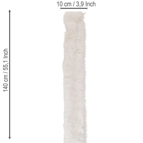 Dekoband Kunstfell Weiß 10 mm x 1,4 m Rolle, 3 Stück | Floristik21.de