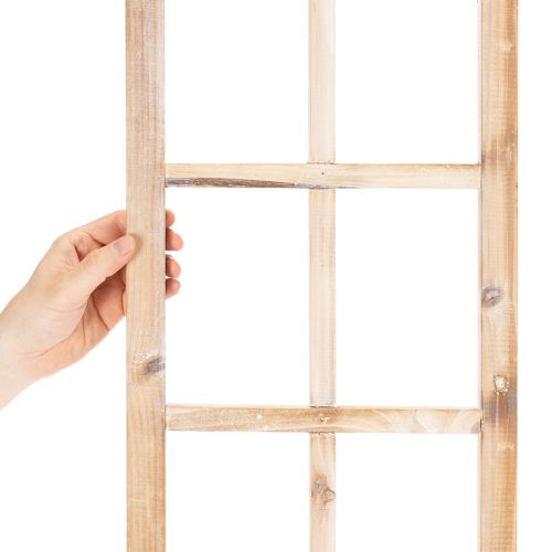 Fensterrahmen Holz 100cm naturfarben mit Aufhängern für Wandgestaltung | Floristik21.de