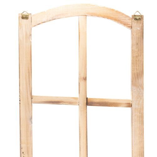 Fensterrahmen Holz 100cm naturfarben mit Aufhängern für Wandgestaltung | Floristik21.de