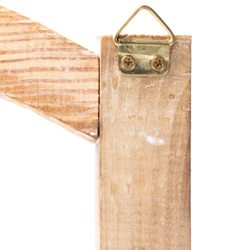 Fensterrahmen Holz 100cm naturfarben mit Aufhängern für Wandgestaltung | Floristik21.de