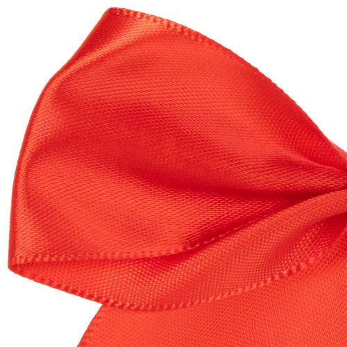 Dekoschleife Rot aus Stoff 11cm fertig gebunden mit Klebepunkt 25 Stück | Floristik21.de