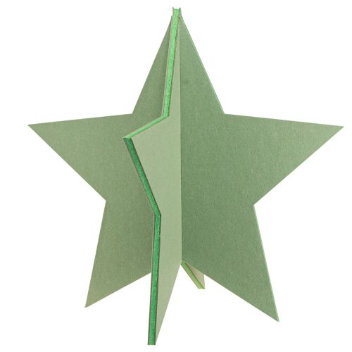Floristik21 Filz Deko Stern Grün H62cm – Weihnachtsstern standfest für Tisch & Fensterbank