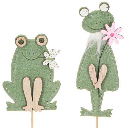 Artikel Filz-Frosch Deko-Stecker - Charmante Pflanzenstecker für Frühling & Sommer 12er Set