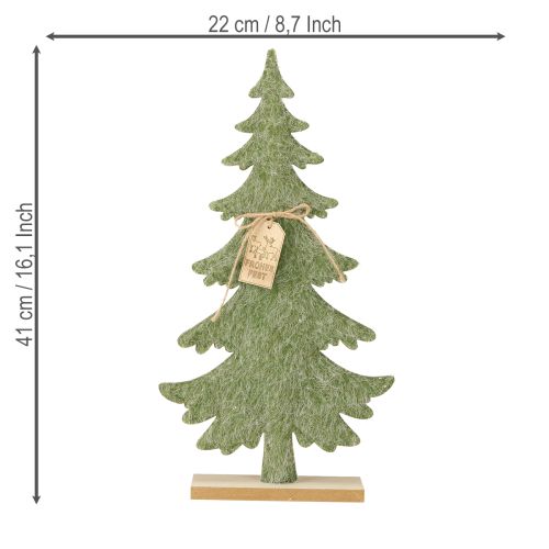 Artikel Grüner Filz Weihnachtsbaum Deko Anhänger Naturdesign H42cm für festliche Dekoration