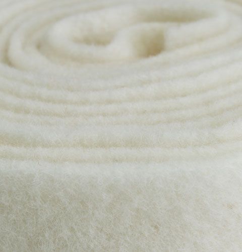 Filzband Weiß 7,5cm, 5m